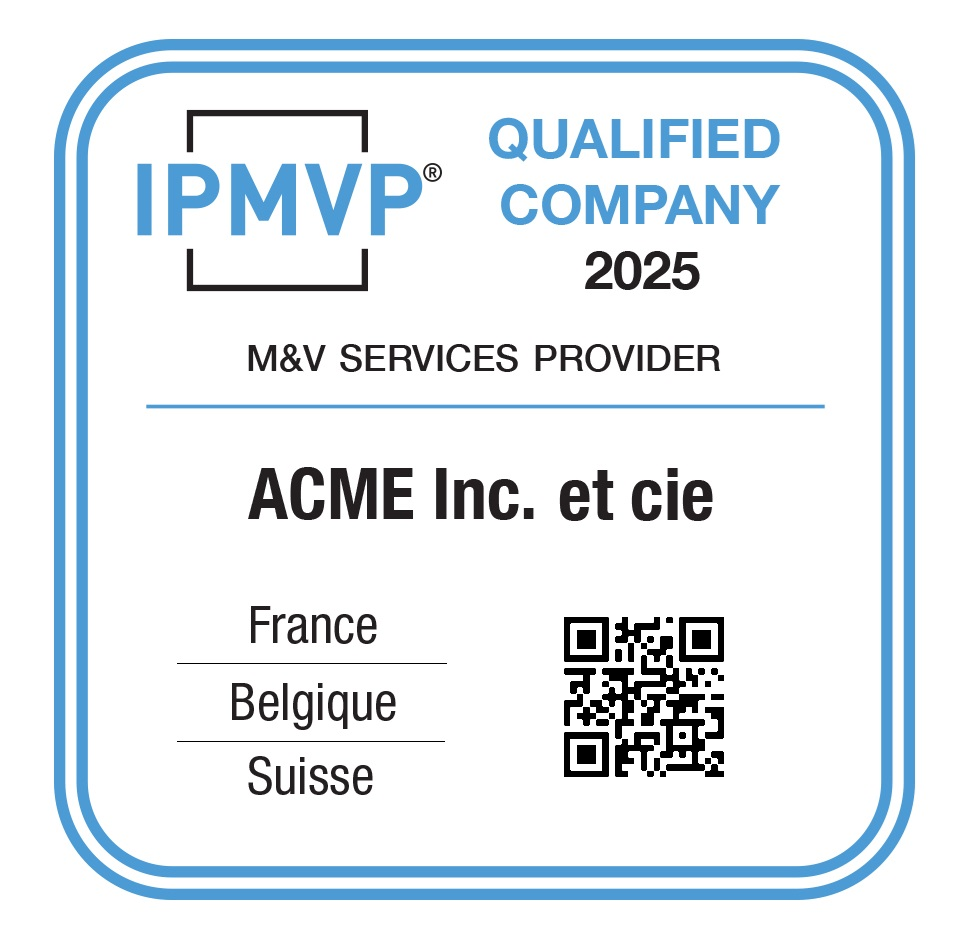 IPMVP Company Qualification - Efficiency Valuation Organization (EVO)